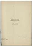 Moe Howard's 34pp. Script Dated January 1939 for The Three Stooges Film ''Three Sappy People'', With Working Title ''Three Sloppy People'' -- Very Good Condition